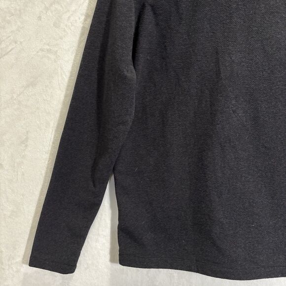 The North Face Men's Textured Cap Rock Fleece 1/4 Zip Pullover Black Medium - Picture 9 of 15